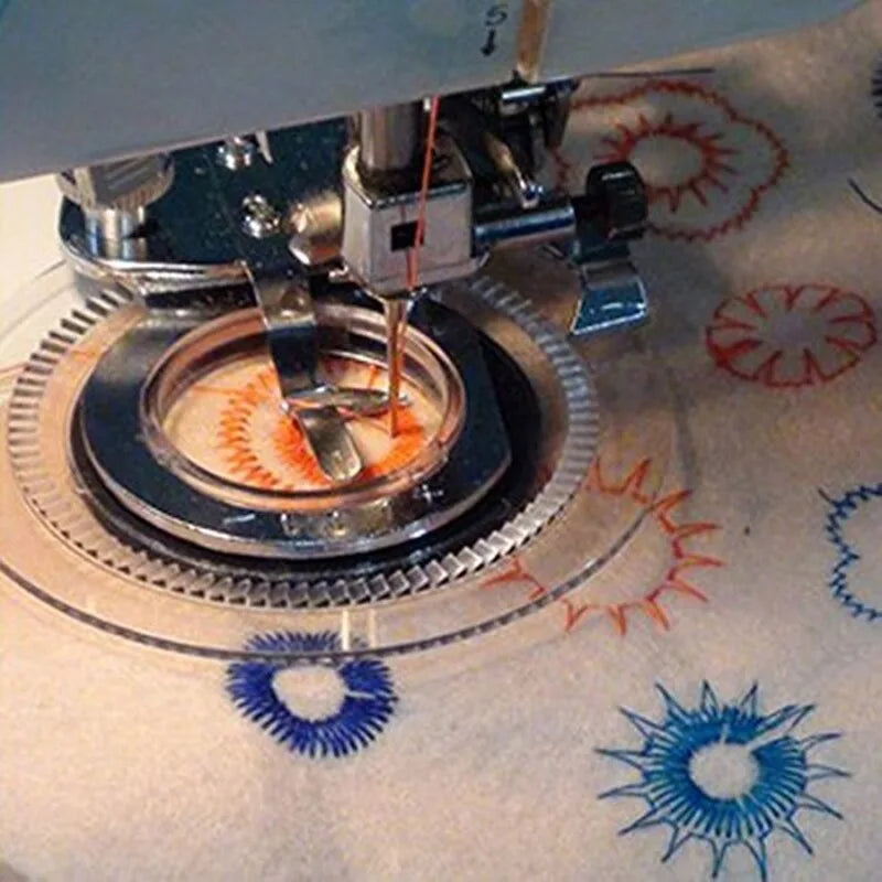 Daisy Flower Stitch Presser Foot – Universal Low Shank Snap-On Sewing Presser Foot Axl