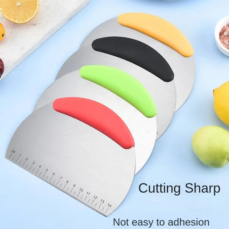 Stainless Steel Dough Scraper & Pastry Cutter with Scale Pastry Dough Scraper Axl