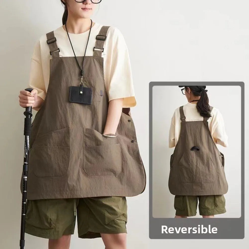 Unisex Cotton Waist Apron – Waterproof Double-Sided Workwear Kitchen Waist Apron Axl