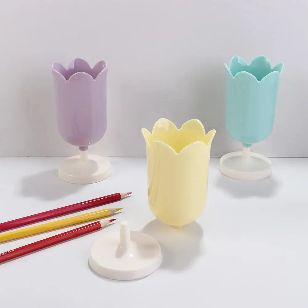 Tulip Pen Holder – Cute Desktop Organizer & Makeup Brush Pot Desktop Pen Holder Axl