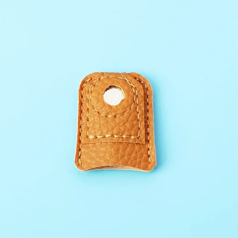 2-Pack Leather Coin Thimble – Sheepskin Sewing Finger Protector Sewing Thimble Set Axl