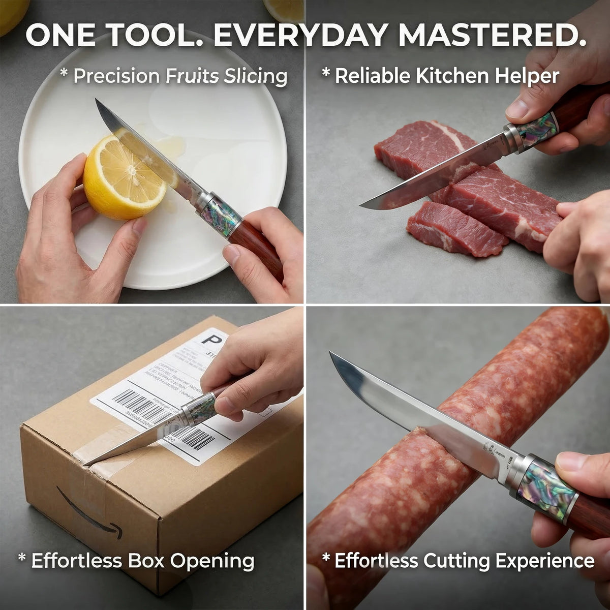 Japanese-Style Kitchen Knife | Sharp Stainless Steel, Non-Slip Kitchen Chef Knife Axl