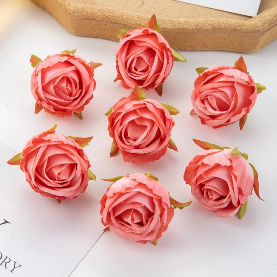 Silk Artificial Rose Heads 10/20 Pcs – Wedding & Home Decor Artificial Silk Flowers Axl Deep Pink 20 pcs