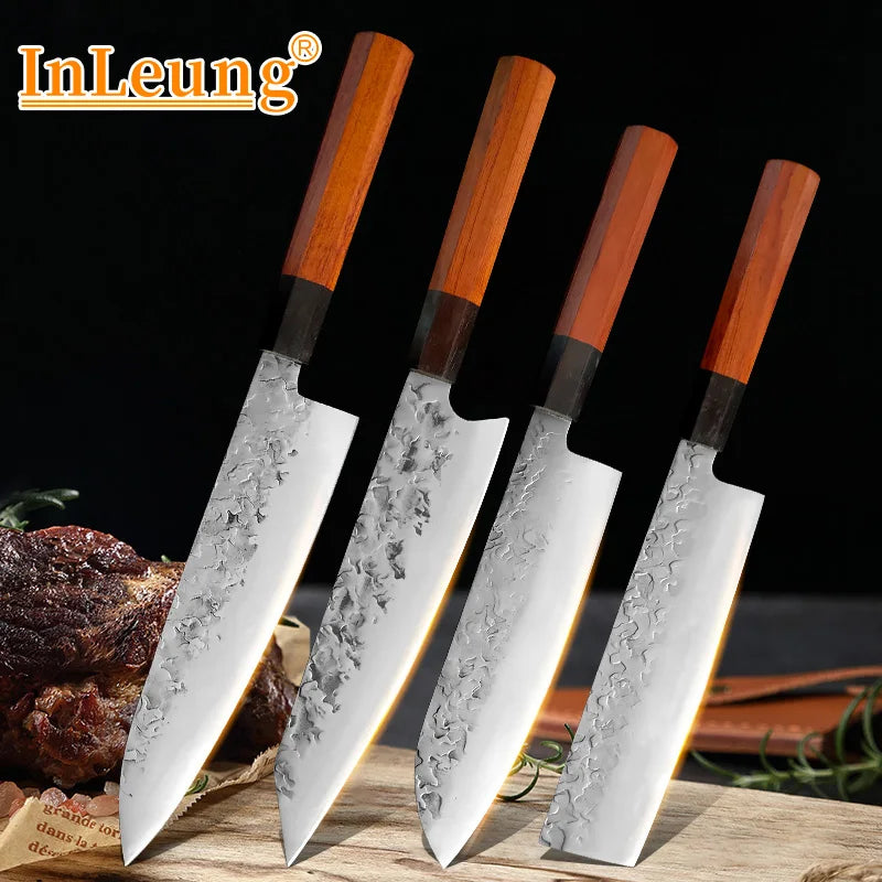 Hand Forged Japanese Chef Knife – Stainless Steel Wood Handle Japanese Chef Knife Axl