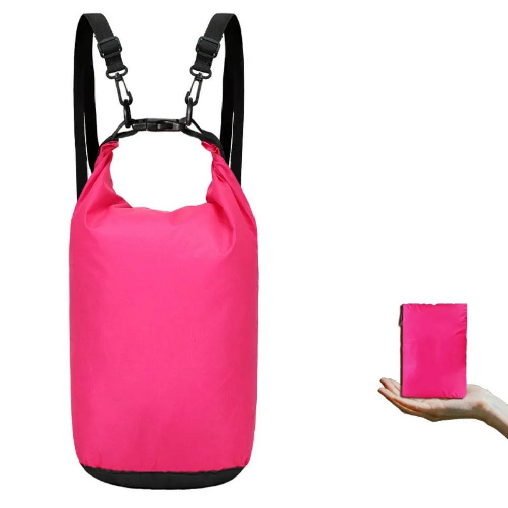 Waterproof Dry Bag 15/20L – Foldable Roll-Top Drifting Backpack Waterproof Dry Bag Axl Rose Red-15 L