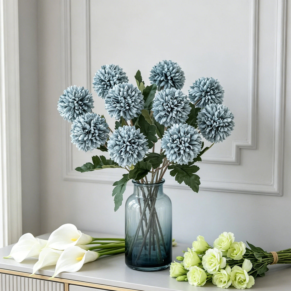 Artificial Silk Chrysanthemum Bouquet | Wedding & Home Decor Artificial Flower Bouquet Axl