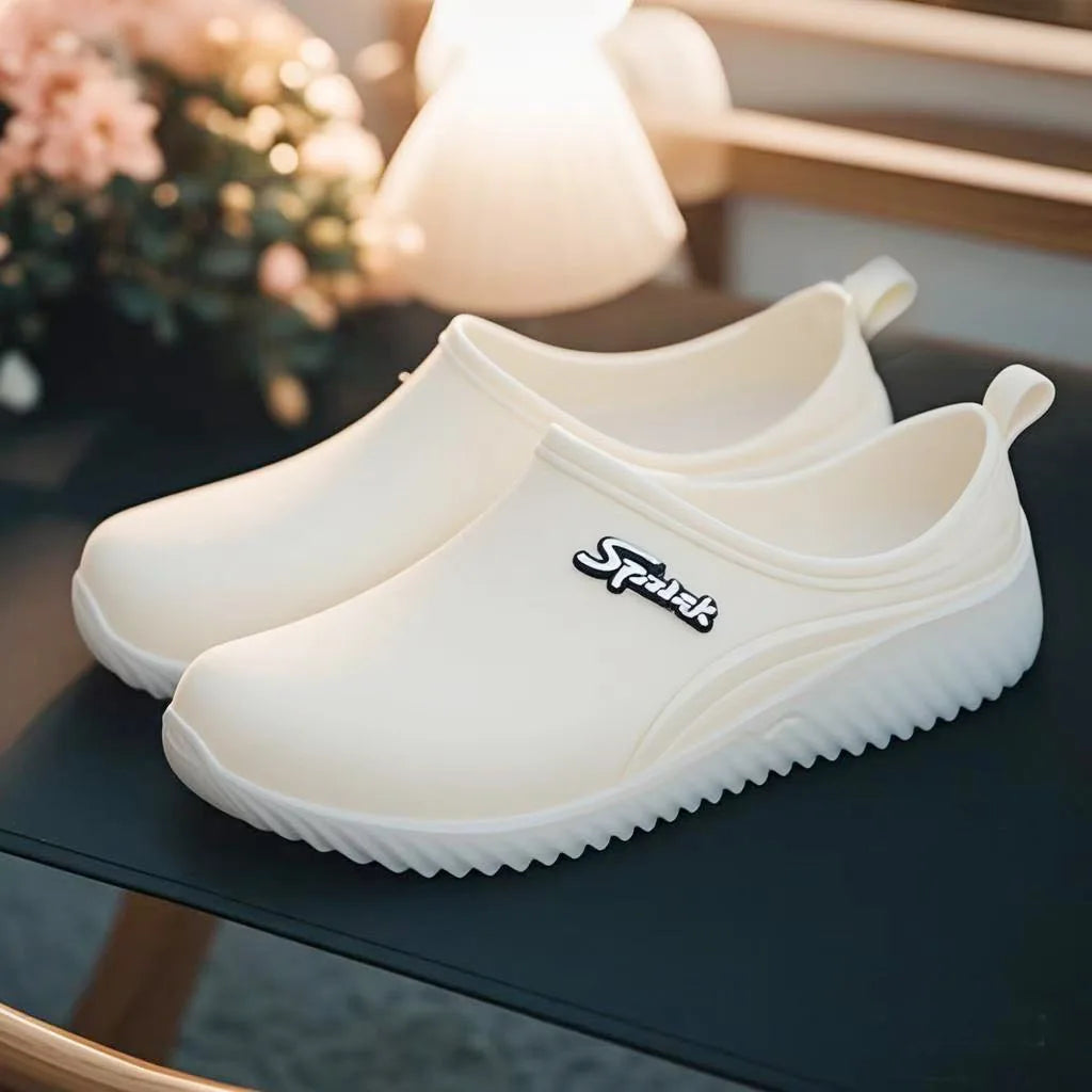 Women's Waterproof Plush Rain Shoes – Slip-On Galoshes Women's Rain Boots Axl 40 Khaki