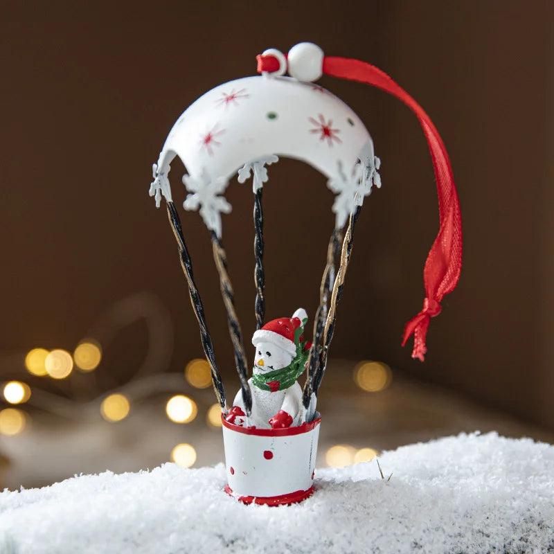 Christmas Hot Air Balloon Iron Ornament | Tree Pendant Christmas Tree Ornament Axl