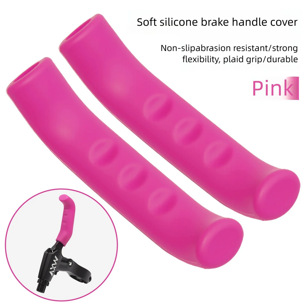 Silicone Bike Brake Lever Covers – Anti-Slip 1 Pair Brake Lever Cover Axl Pink