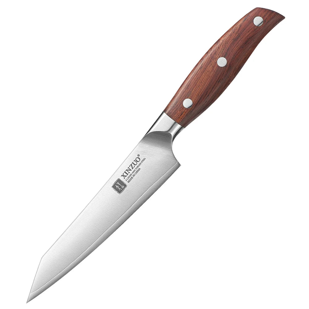 XINZUO 3-Piece Knife Set – Bunka Santoku Utility 440C Steel Kitchen Knife Set Axl 1pc Utility Knife