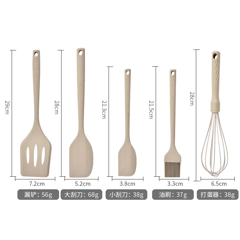 21-Piece Silicone Kitchen Baking & Cooking Tool Set Silicone Kitchen Set Axl