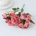 Silk Hydrangea Rose Bud Artificial Flowers – Wedding & Home Décor Artificial Silk Flowers Axl Rose Red 4 pcs
