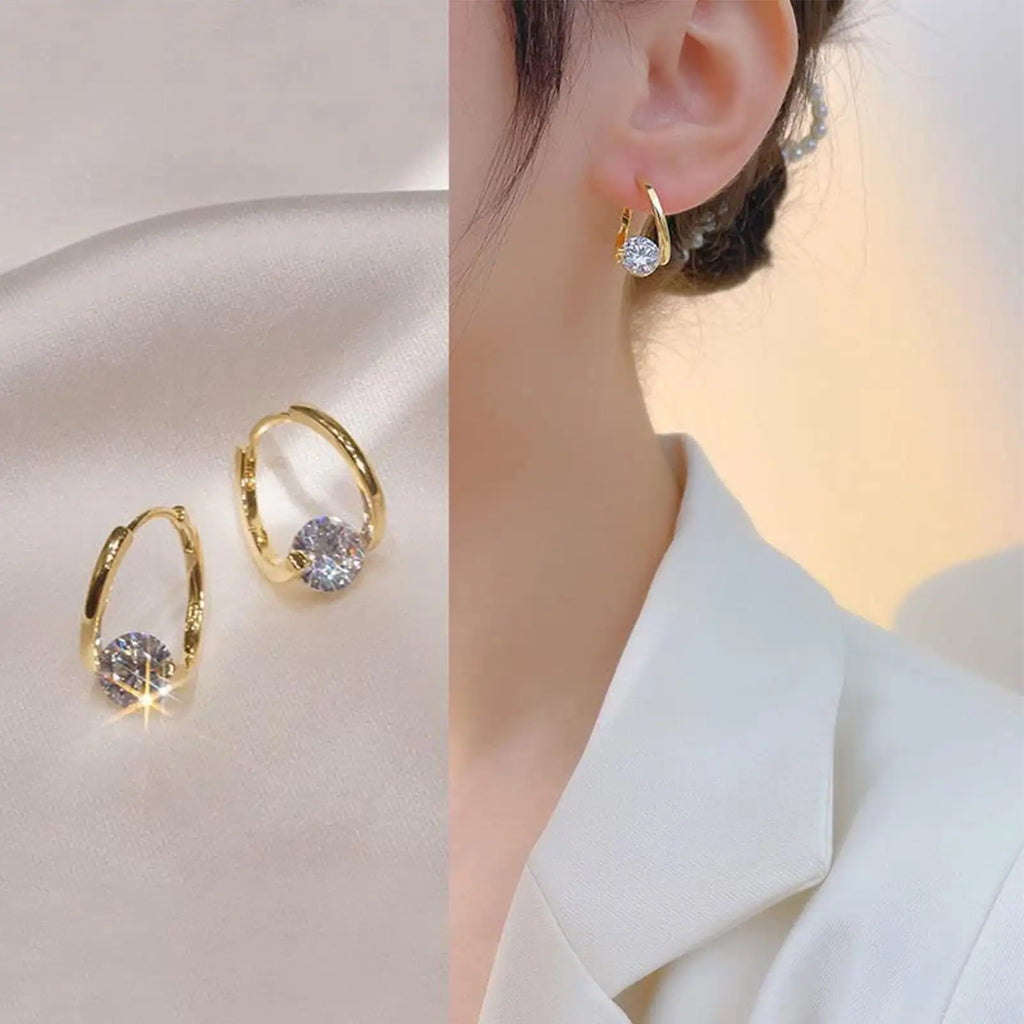 Germanium Magnetic Hoop Earrings – Silver & Gold Gift Jewelry Hoop Earrings Axl