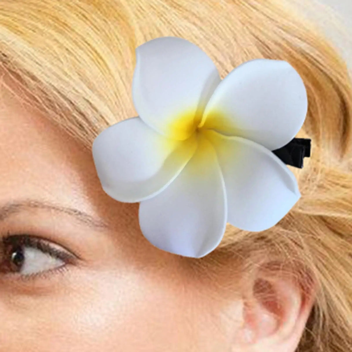 Plumeria Flower Hair Clip – Frangipani Floral Barrette for Women Floral Hair Barrette Axl