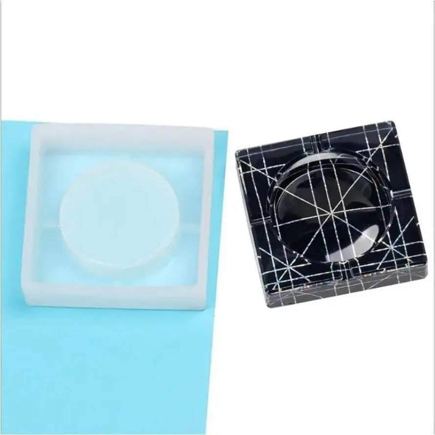 Square Ashtray Silicone Mold for Epoxy Resin DIY Crafts Resin Craft Mold Axl