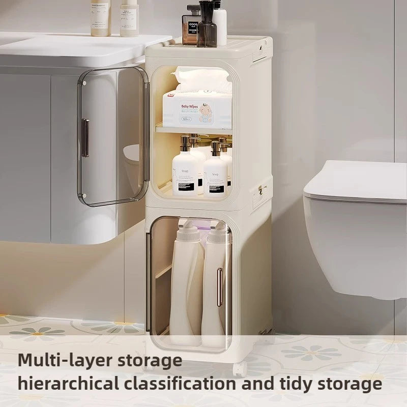 Foldable Storage Cabinet – 1–5 Layer Plastic Organizer Box Foldable Storage Cabinet Axl