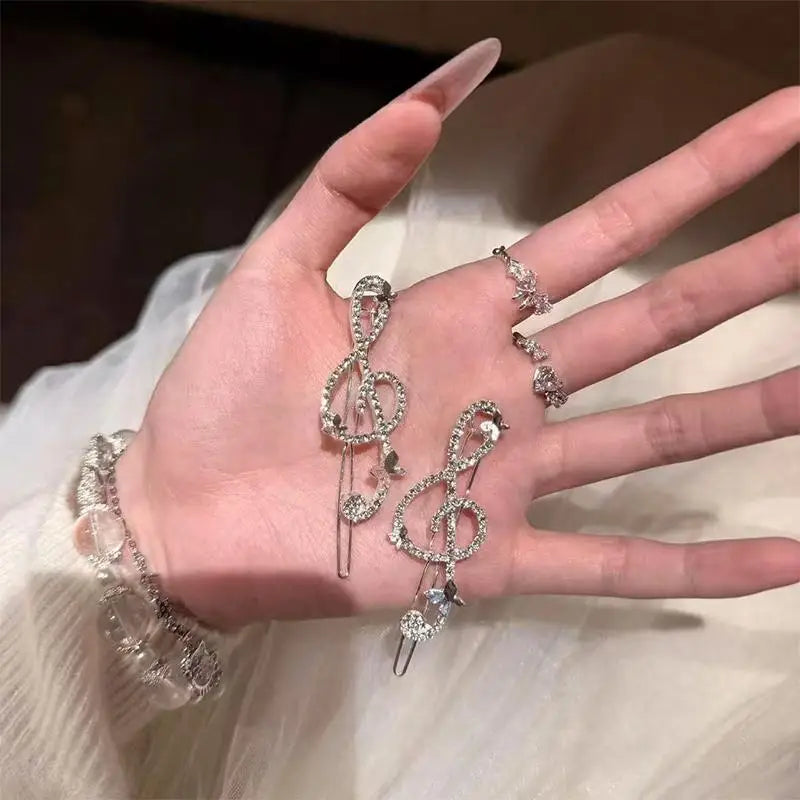 Rhinestone Butterfly Musical Note Hair Clip – Women's Bang Pin Hair Clip Axl