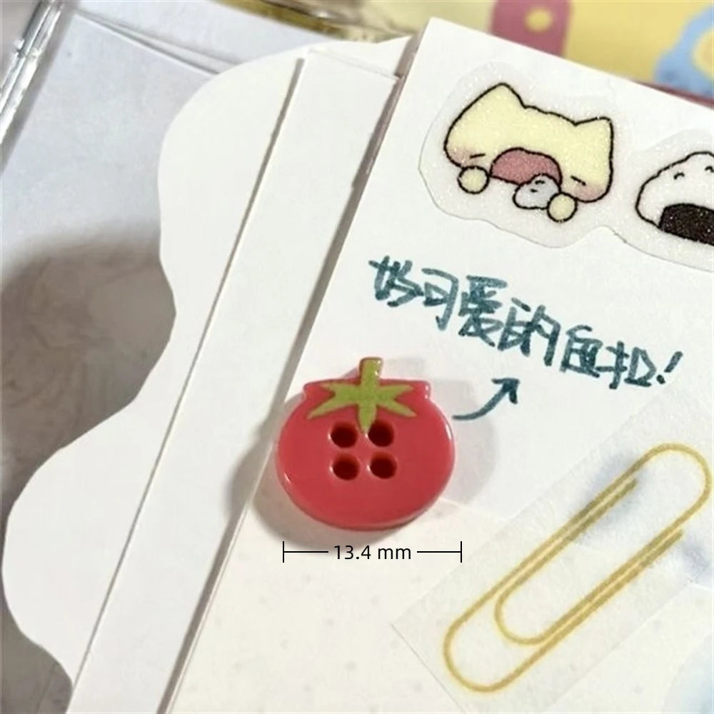 20 Pcs Cartoon Tomato Plastic Buttons for Kids Clothing & Sewing Sewing Buttons Axl