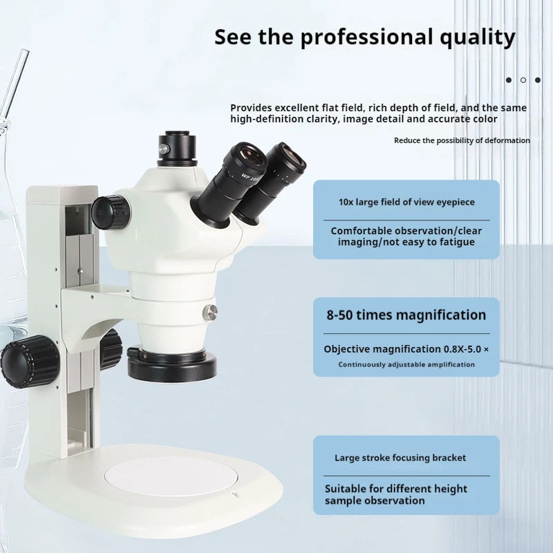 HD Trinocular Stereo Microscope with CCD Industrial Camera Stereo Microscope Axl