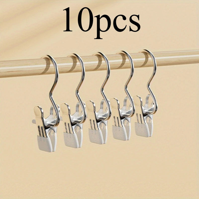 Portable Laundry Rack with Hooks & Clothes Clips | Organizer Laundry Drying Rack Axl Beige