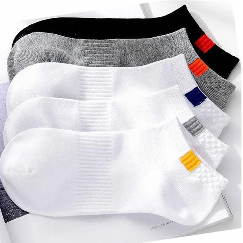 Men's Low Cut Sport Socks – 5 Pairs Breathable Cotton Set Men's Sport Socks Axl 5 pairs mix One Size