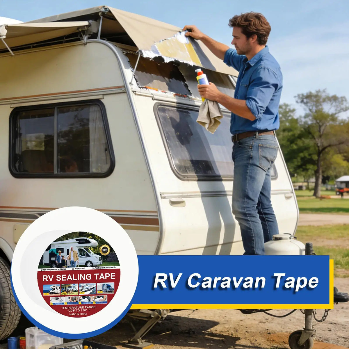 RV Roof Tape – Butyl Rubber Caravan Seam Waterproof Seal RV Seam Tape Axl