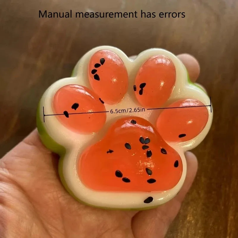 Watermelon Cat Paw Squishy Toy – Slow Rebound Fidget Squeeze Squishy Fidget Toy Axl
