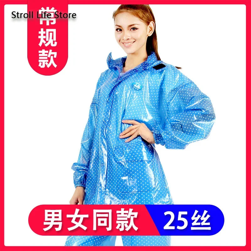 Waterproof Motorcycle Raincoat Suit – Transparent Pink Poncho Motorcycle Rain Suit Axl