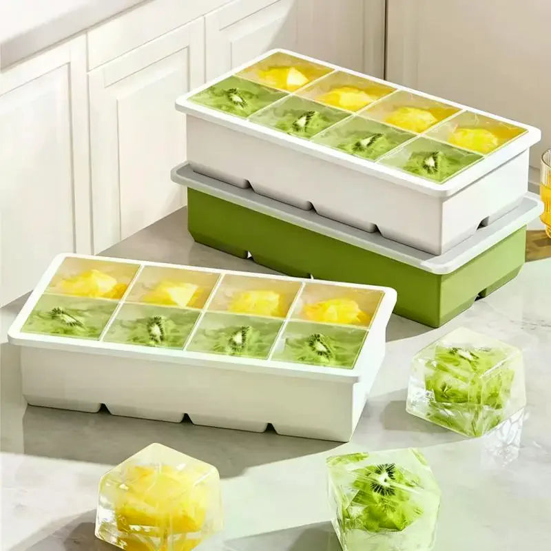 Large Silicone Ice Cube Tray with Leak-Proof Lid | Easy Release Silicone Ice Tray Axl