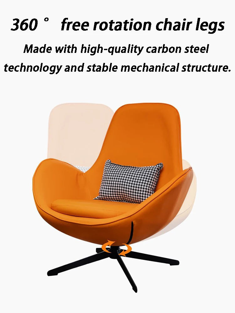 Nordic Luxury Faux Leather Armchair – Modern Living Room Chair Leisure Armchair Axl