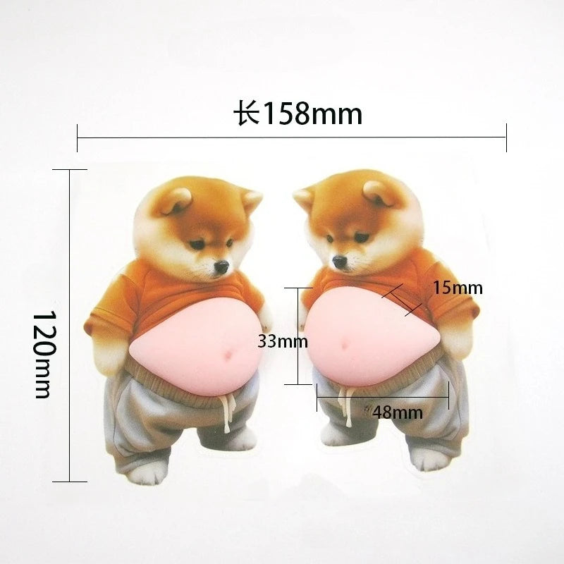 10-Pack 3D Cute Puppy Phone Stickers – Glitter Decoration Decorative Stickers Axl