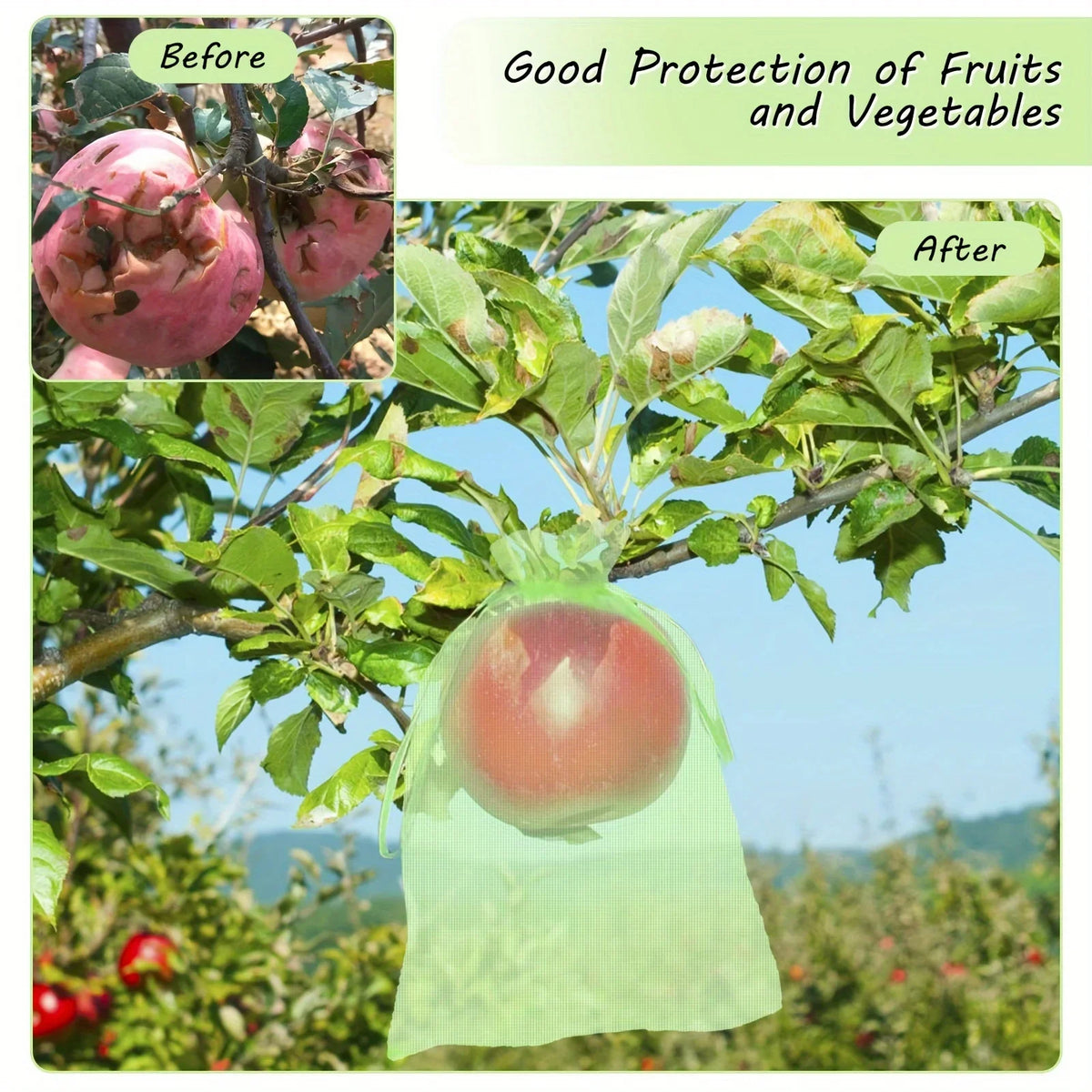 10-Pack Fruit Protection Netting Bags | Garden Mesh Barrier Garden Netting Bags Axl
