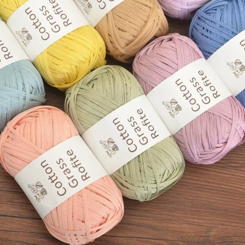 102M Multicolor Raffia Yarn for Crochet, Knitting & DIY Crafts Craft Yarn Axl