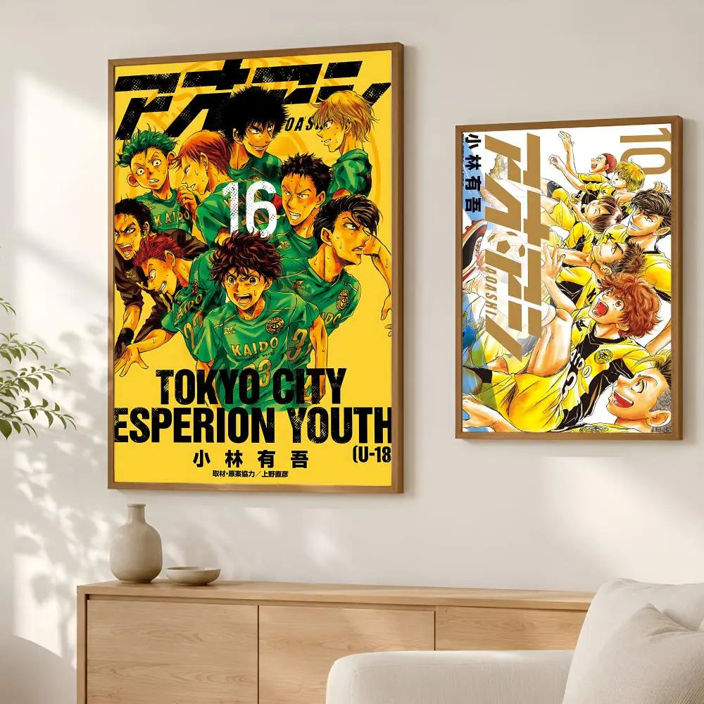 Ao Ashi Anime Self-Stick Wall Poster – HD Waterproof Art Anime Wall Poster Axl
