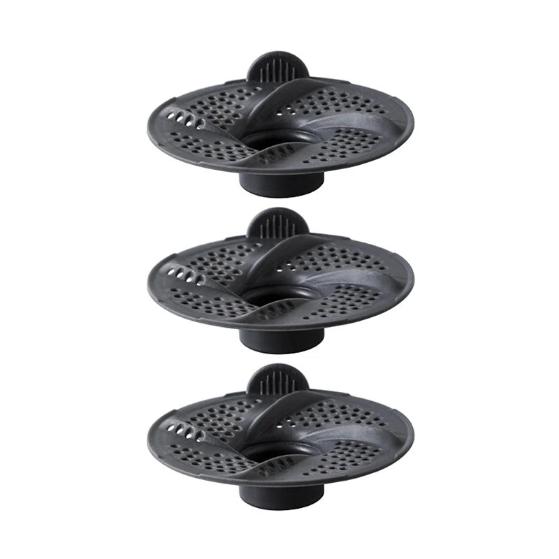 3-Pack Bathtub Drain Hair Catcher & Strainer – Shower Drain Drain Hair Catcher Axl Gray
