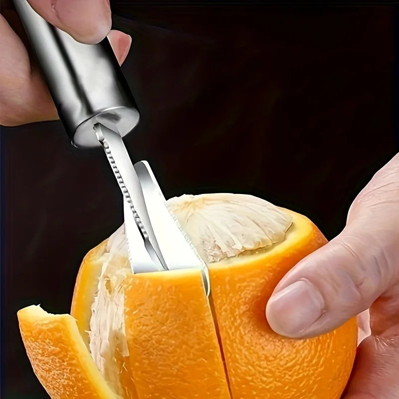 Stainless Steel Citrus & Orange Peeler Tool with Handle Citrus Peeler Tool Axl