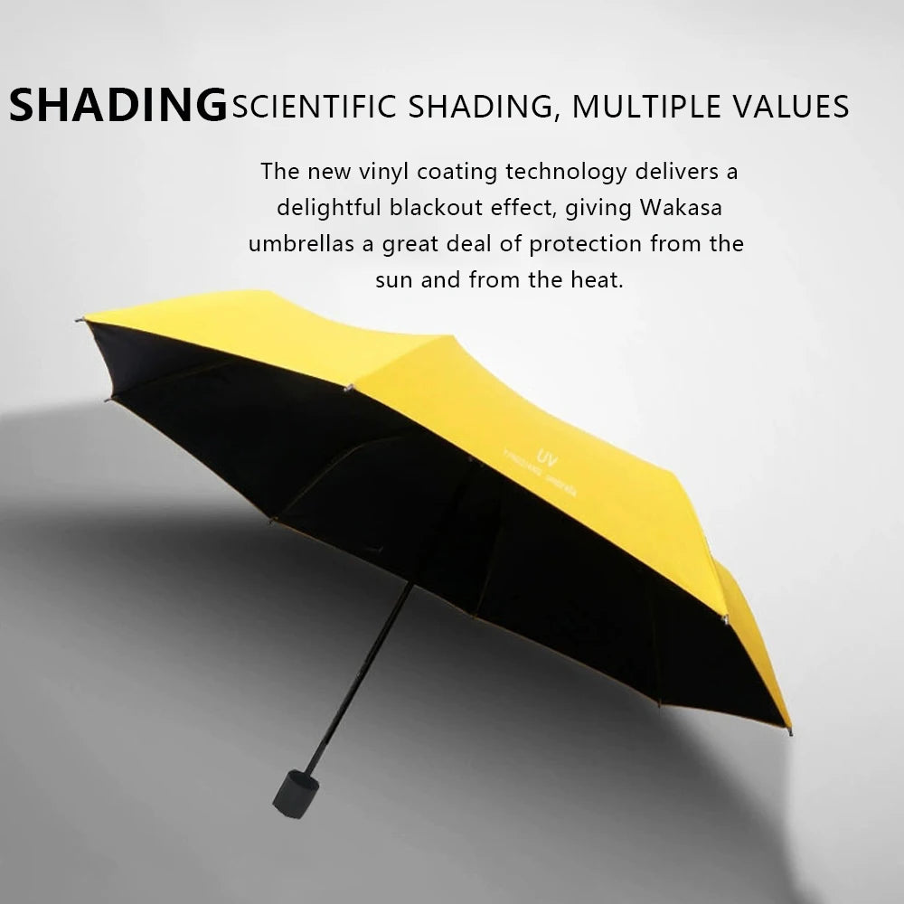 Cartoon Tri-Fold Umbrella – Portable Sun & Rain Shade Folding Umbrella Axl