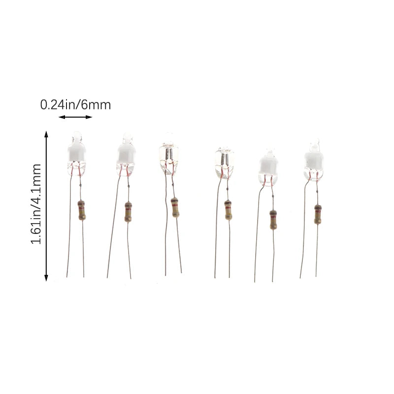 10-Pack 6mm Neon Indicator Bulbs Green Red Blue 220V AC Neon Indicator Bulbs Axl
