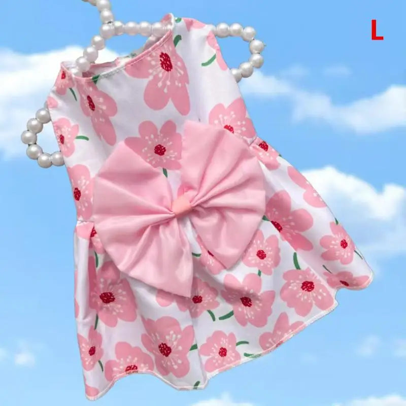 Floral Pet Princess Dress – Soft Breathable Dog & Cat Skirt Pet Costume Dress Axl PKL