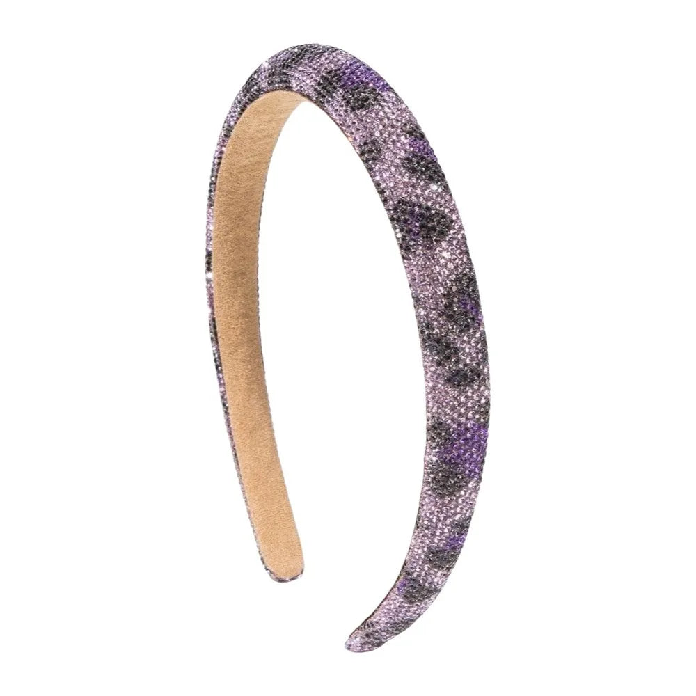 Sparkly Rhinestone Headband – Baroque Wide Hairband for Women Rhinestone Headband Axl Purple