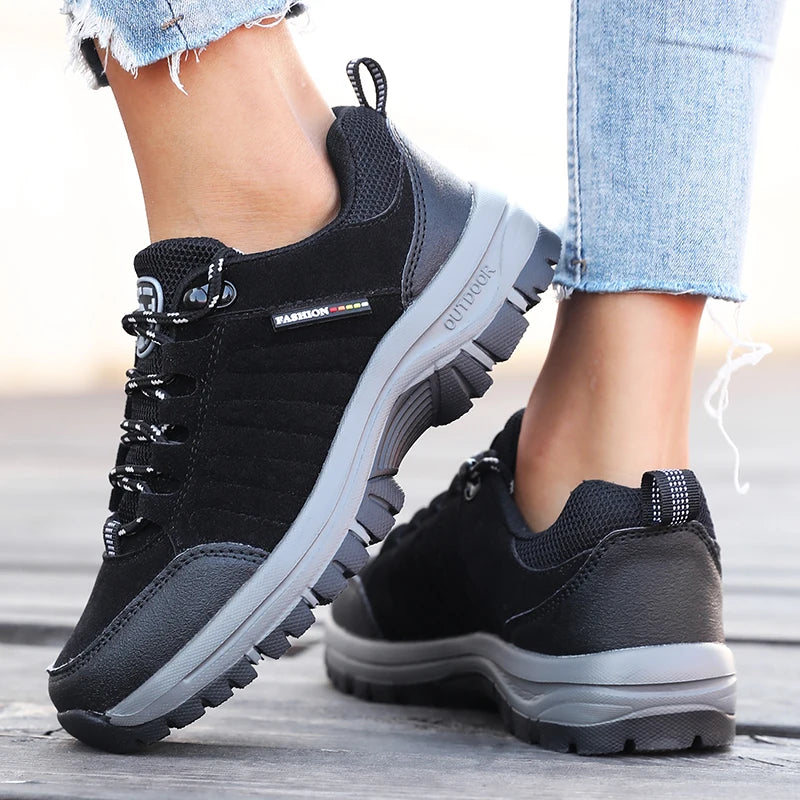 AZGB Women's Retro Suede Hiking Sneakers – Anti-Slip Outdoor Women's Hiking Sneakers Axl