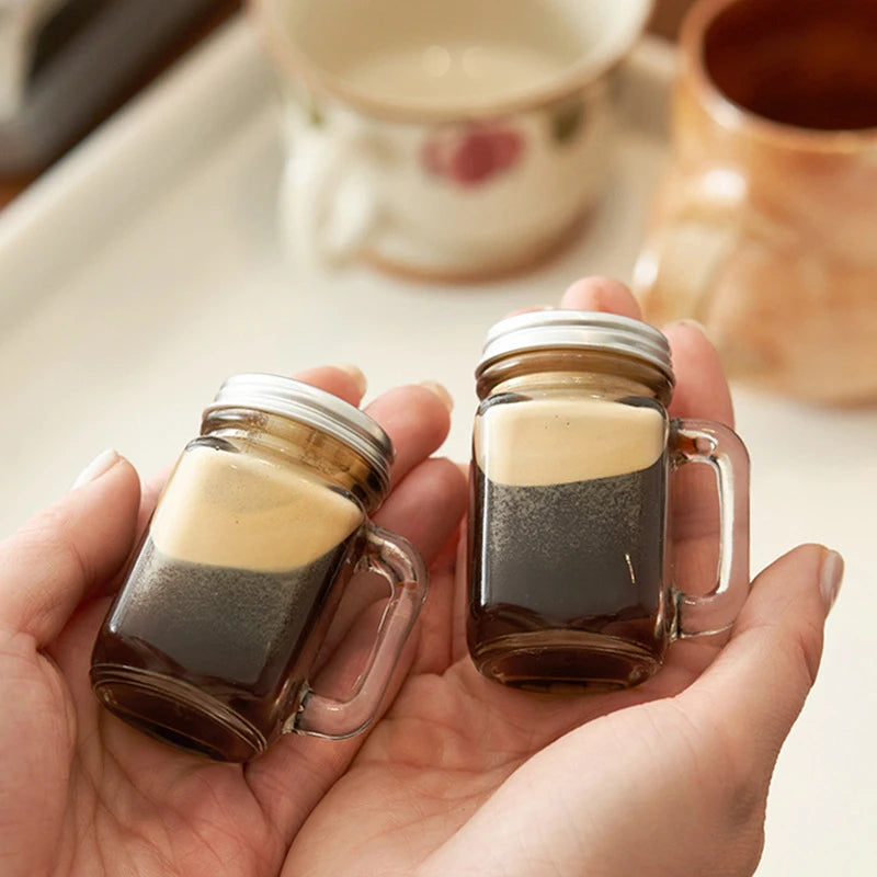 35ml Mini Glass Jar with Lid – Leakproof Portable Bottle Mini Glass Jar Axl