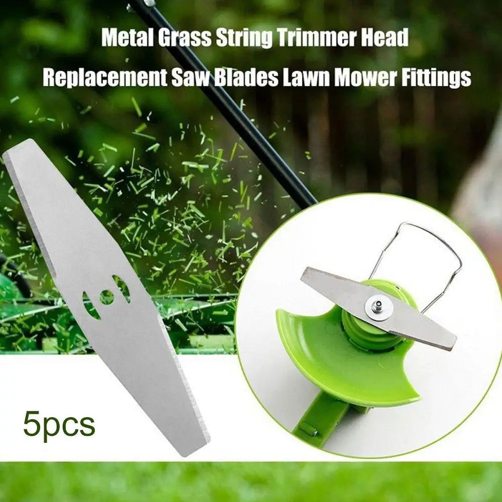 5-Pack Metal Grass Trimmer Heads – Universal Weed Eater Blades Grass Trimmer Head Axl