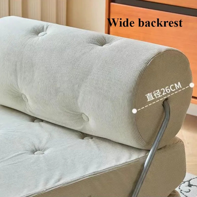 Foldable Nordic Lazy Sofa Bed | 1-Person Corduroy Lounge Chair Foldable Sofa Bed Axl