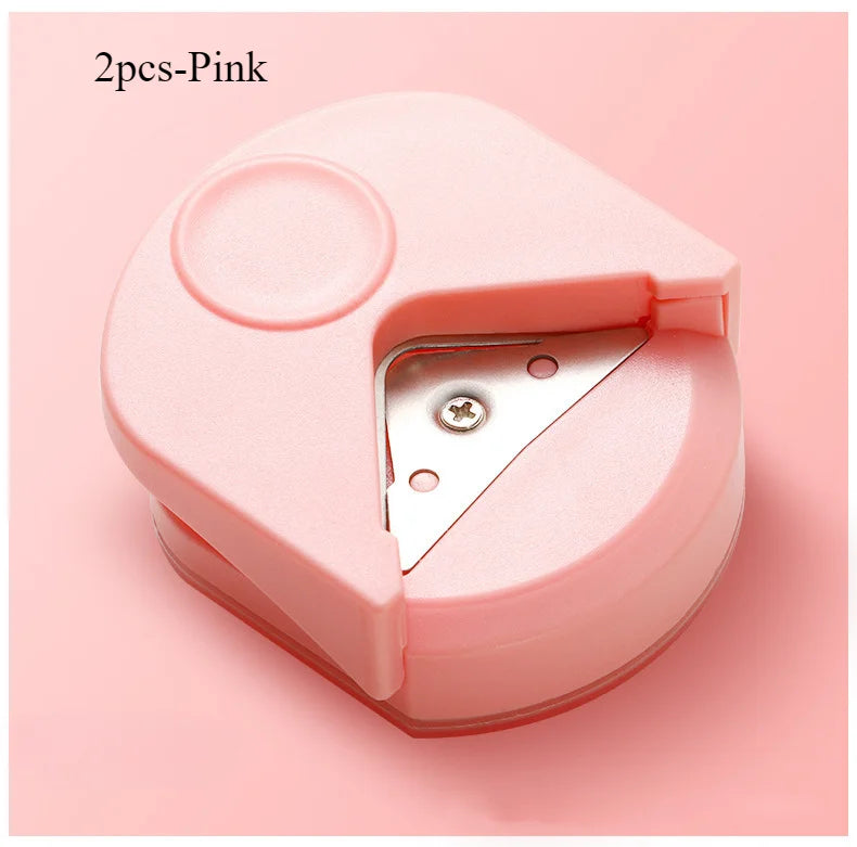Portable Corner Rounder Punch – Card, Photo & Paper Cutter Corner Rounder Punch Axl 2pcs-Pink