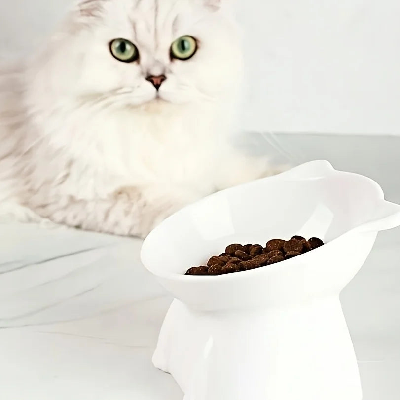 15° Tilted Cat Bowl – Anti-Vomit Pet Food & Water Station Cat Feeding Bowl Axl