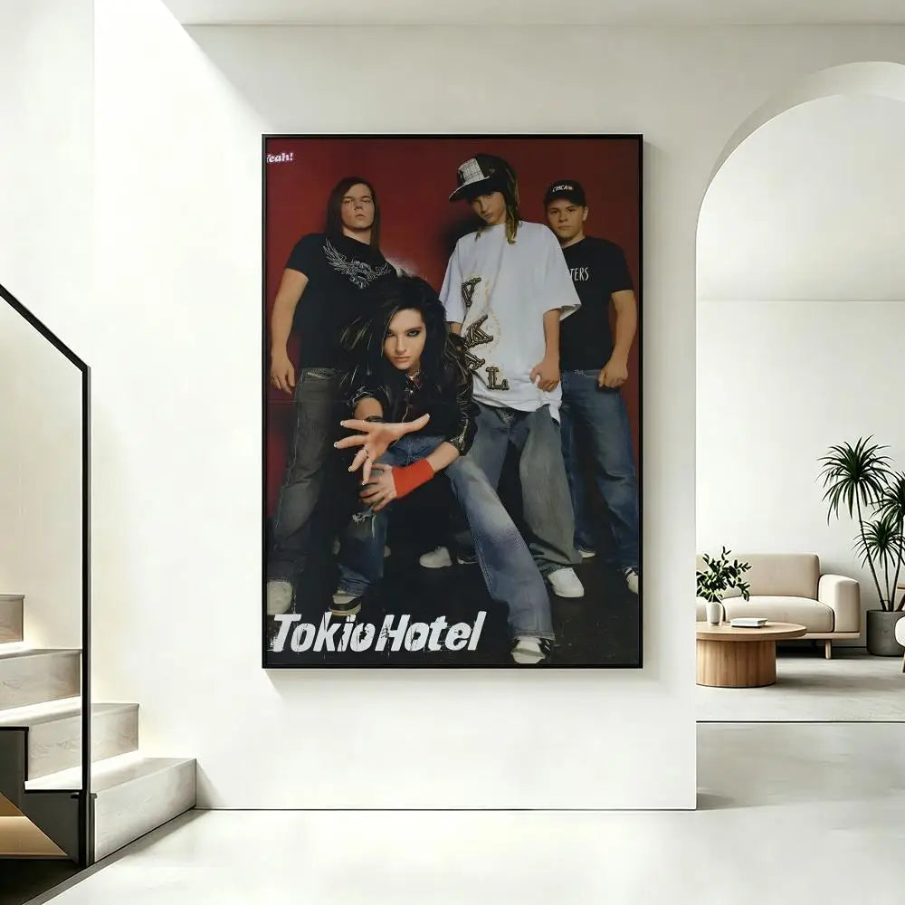 Tokyo Hotel Band HD Art Poster | Waterproof Sticky Wall Decor Wall Art Poster Axl