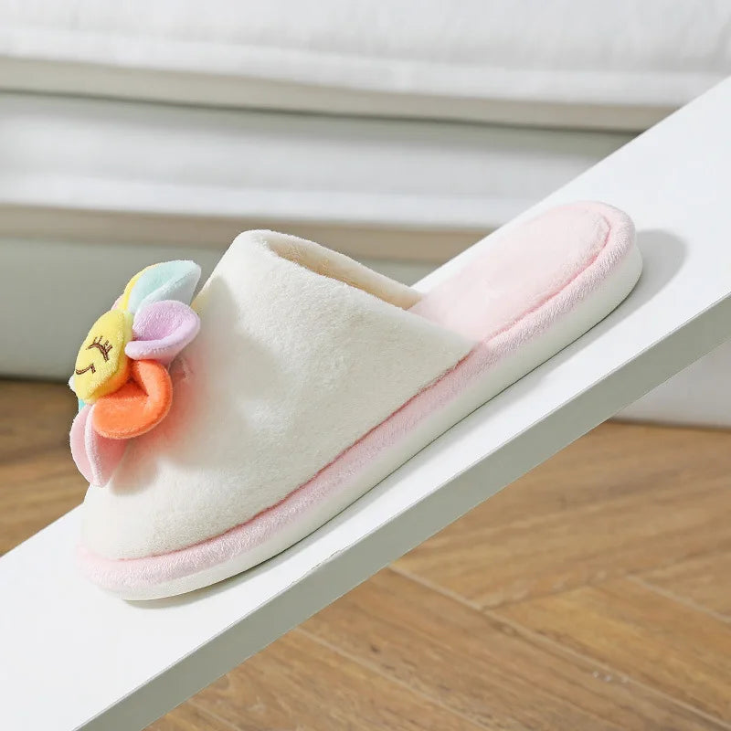 Women's Sunflower House Slippers – Non-Slip Flat Indoor Slipper Women's House Slippers Axl