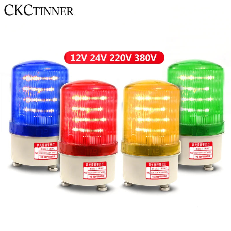 LED Strobe Warning Light & Buzzer 12V 24V 220V – LED-1101J Industrial Warning Light Axl