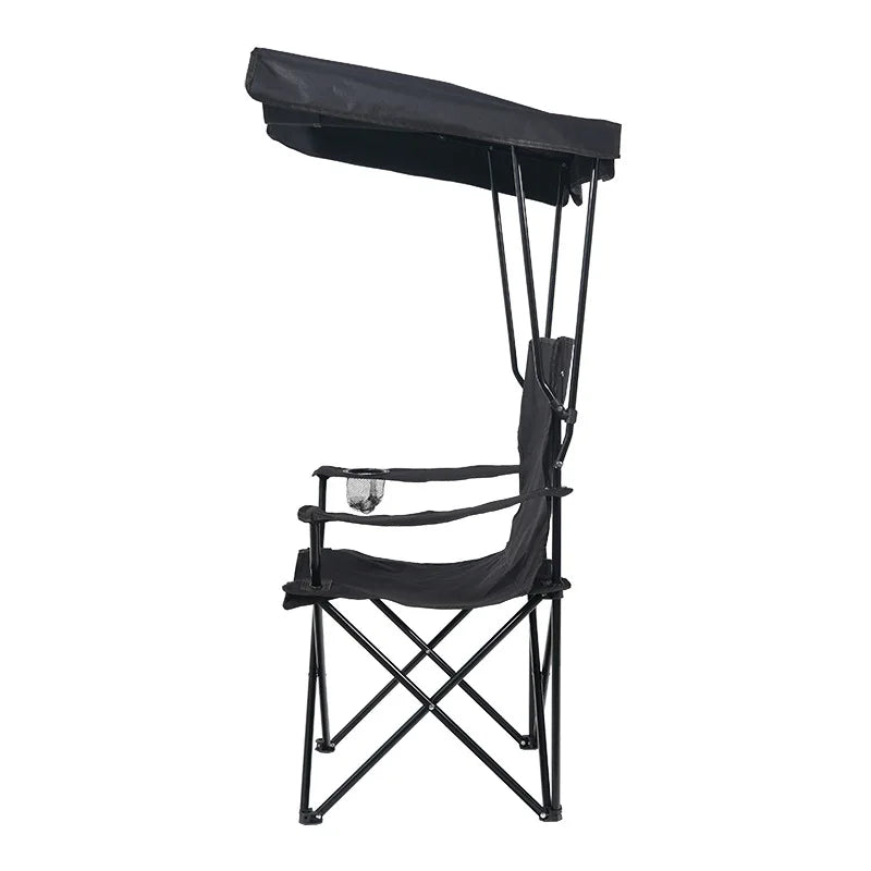 Folding Fishing Chair with Sunshade Canopy & Armrests Folding Camping Chair Axl